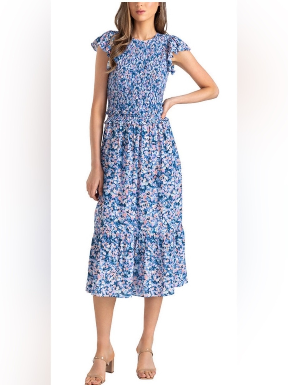 Shoshanna Parker Multicolor Midi Dress Size 10